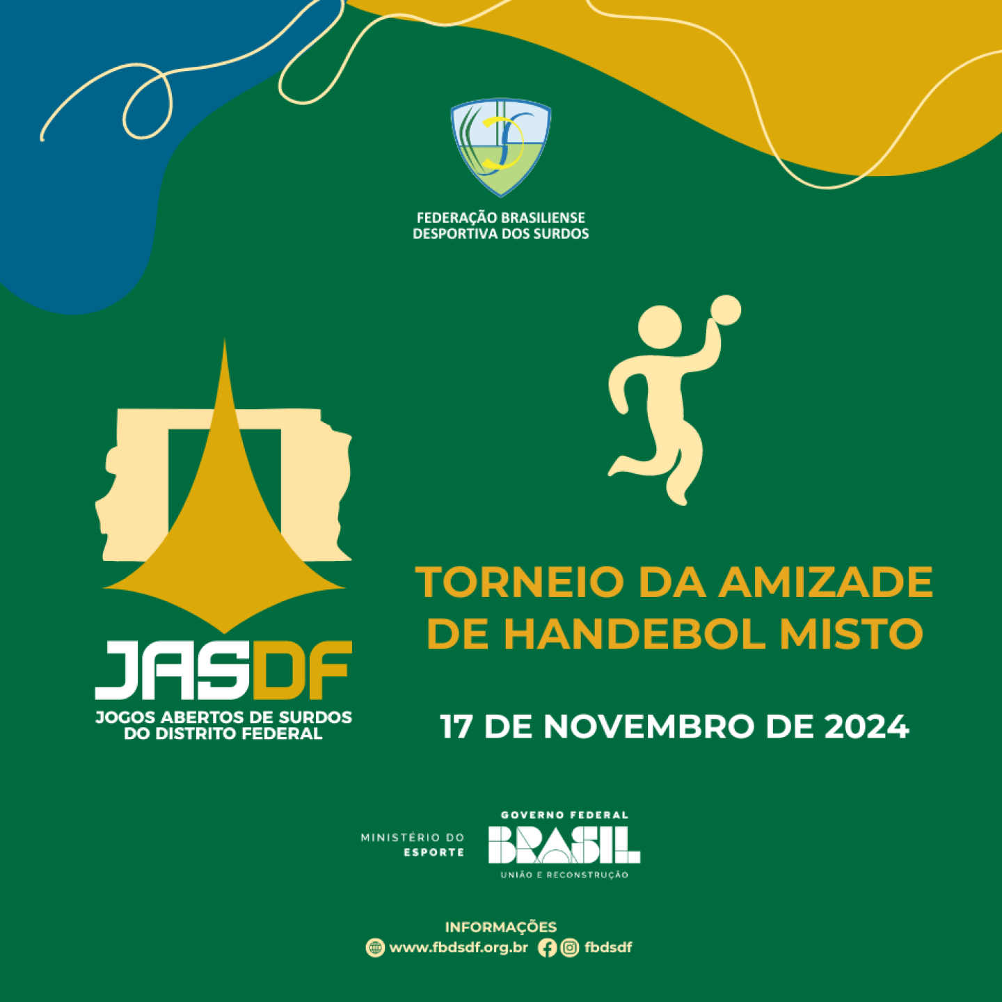 Cartaz JASDF 2024 - FBDS - Amizade de Handebol