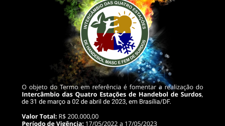 Cartaz do TF - Intercâmbio Handebol 2023