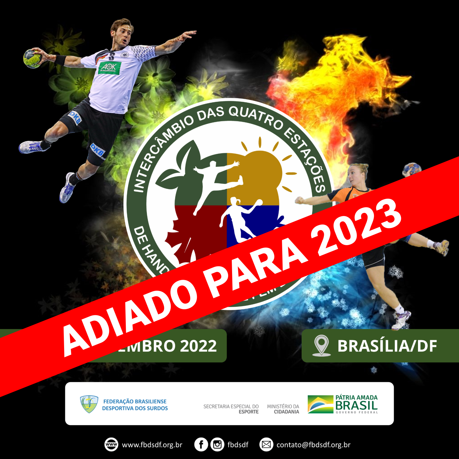 CARTAZ - Adiamento Handebol 2022 para 2023