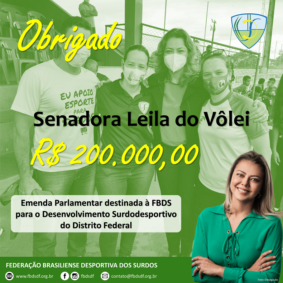 Emenda confirmada de Leila do Volei 200K 2022