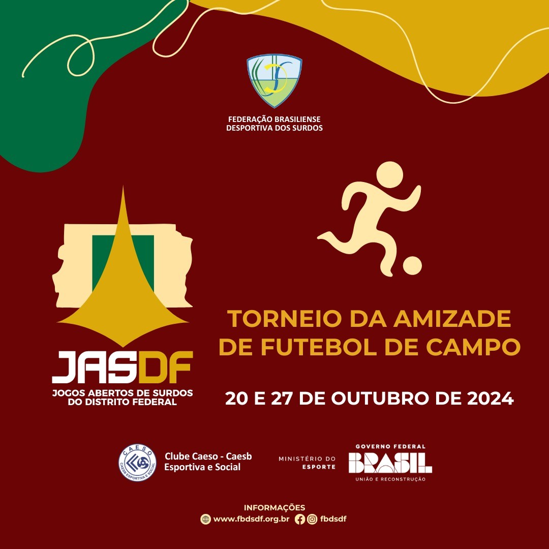 Cartaz JASDF 2024 - FBDS - Amizade de Futebol de Campo