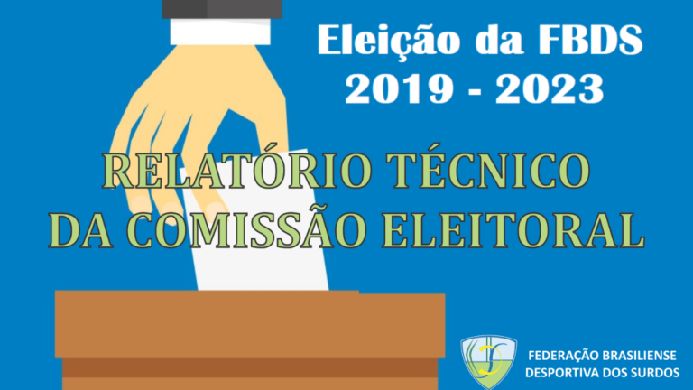Cartaz Relatorio tecnico comissão eleitoral 2019-2023
