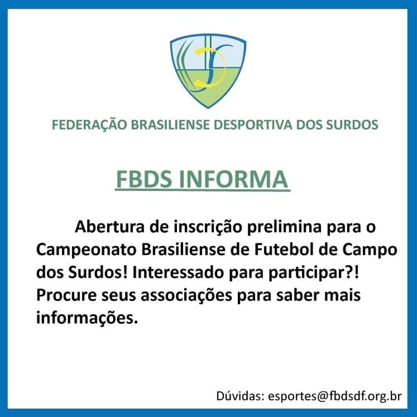 Informe - Brasiliense de Fut Campo 2021