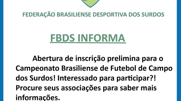 Informe - Brasiliense de Fut Campo 2021