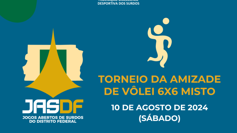 Cartaz JASDF 2024 - FBDS Volei misto nova data