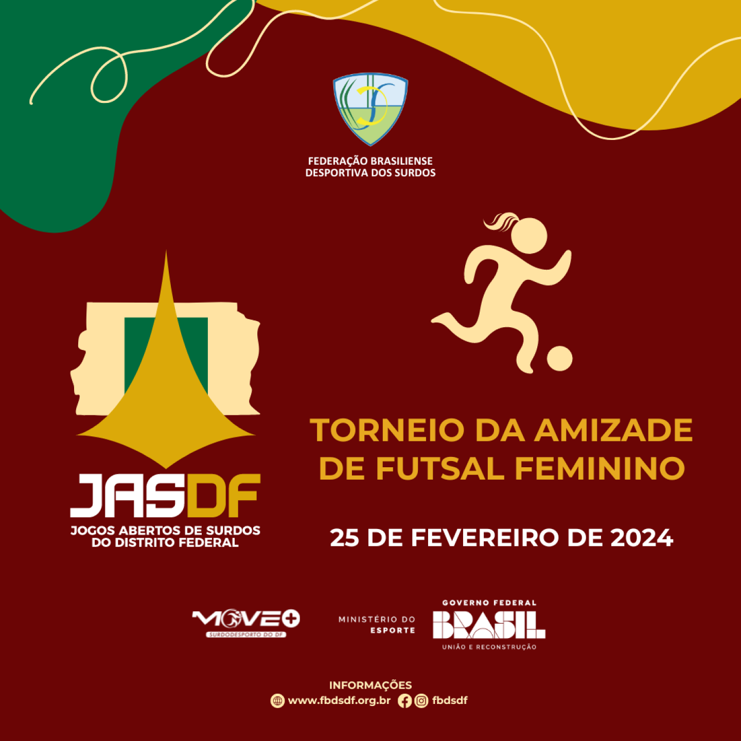 Cartaz JASDF 2024 - Torneio da Amizade de Futsal Fem