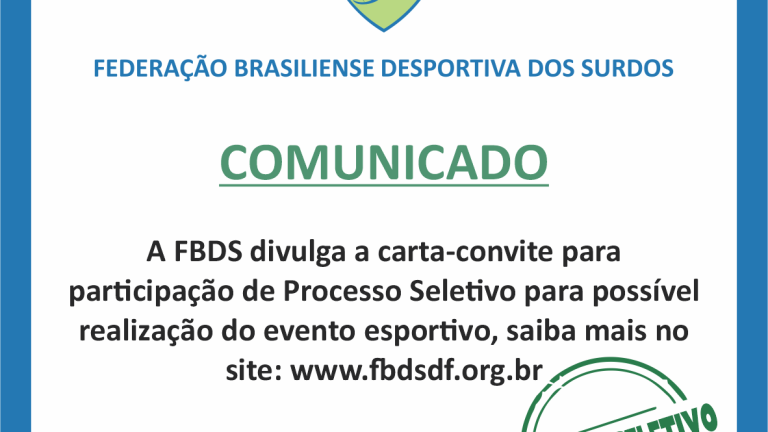 Cartaz Processo Seletivo 2021