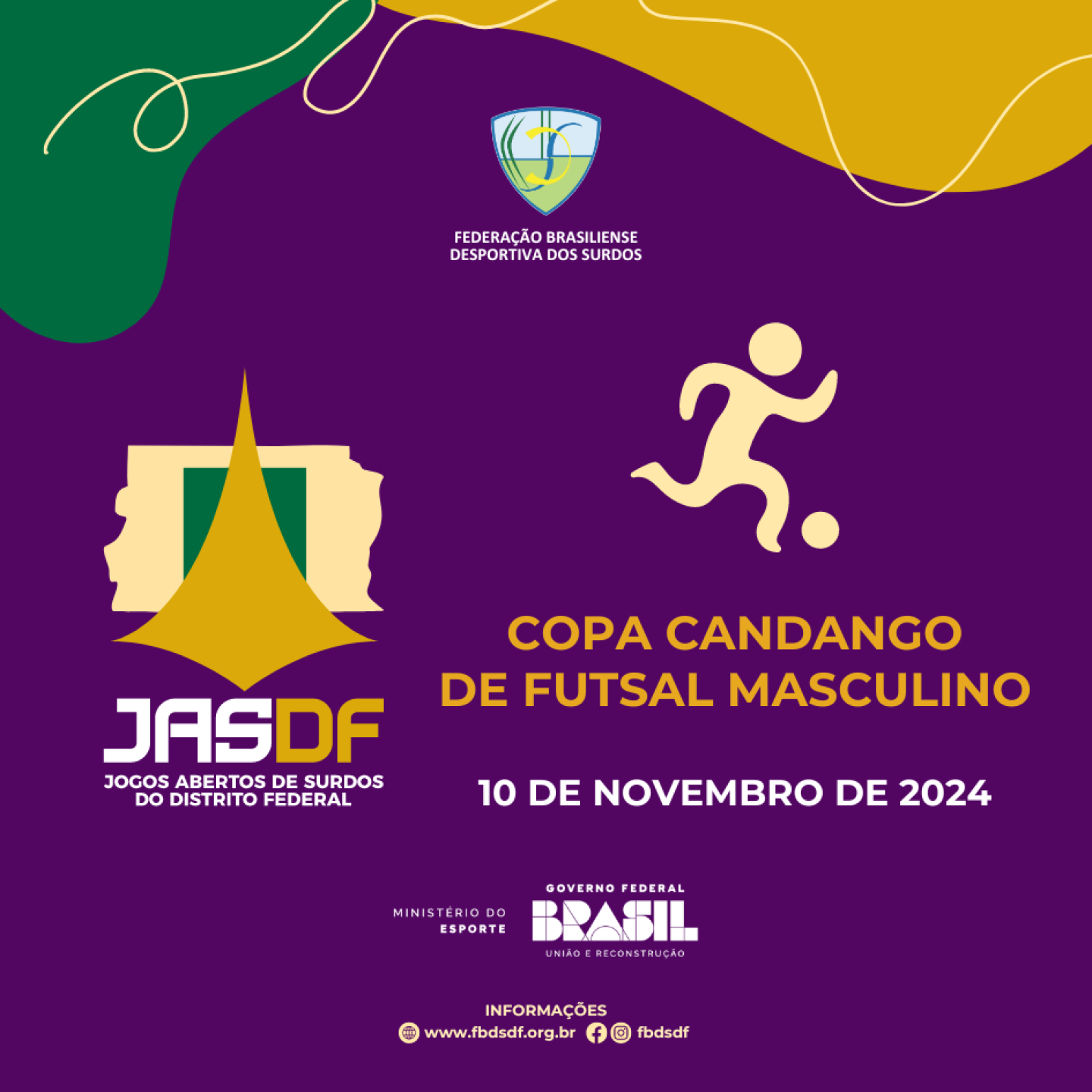 Cartaz JASDF 2024 - FBDS Candango de Futsal