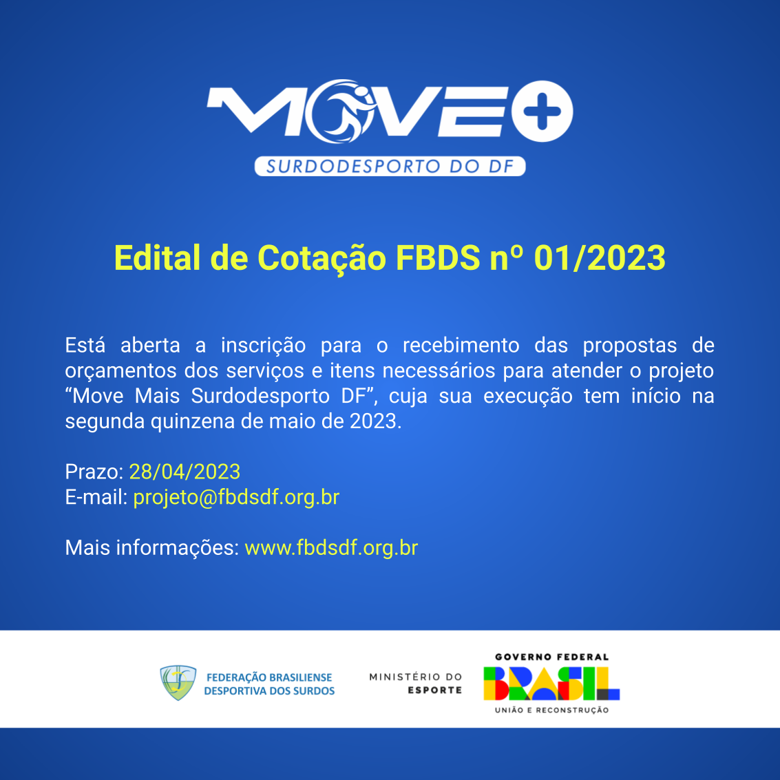 Cartaz Quadrado MOVE +DF