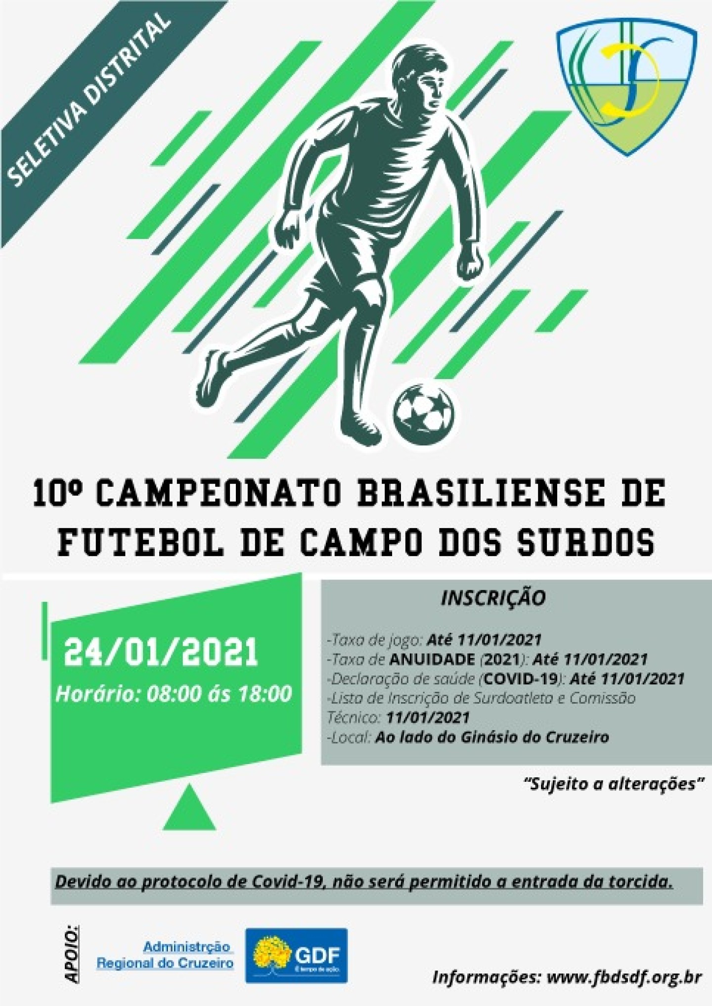 Cartaz Brasiliense de Futebol 2021