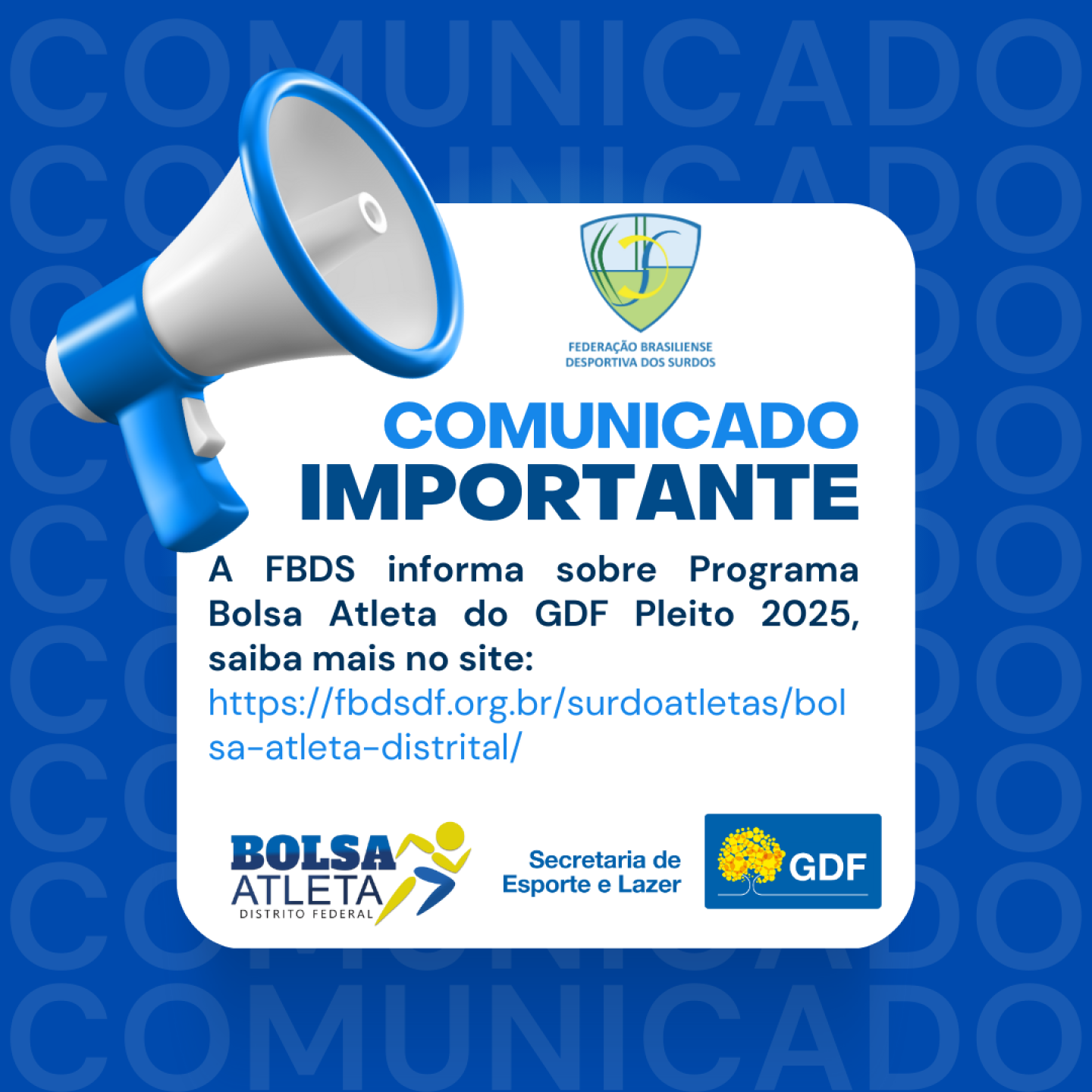 Aviso Bolsa Atleta DF