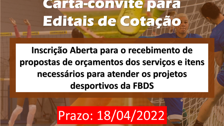 Carta convite para Editais de cotação 2022