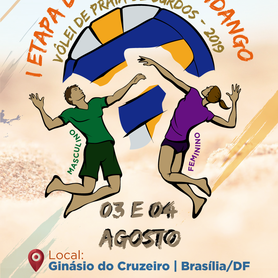 Cartaz - 1 Etapa do Circuito Candango de Vôlei de Praia